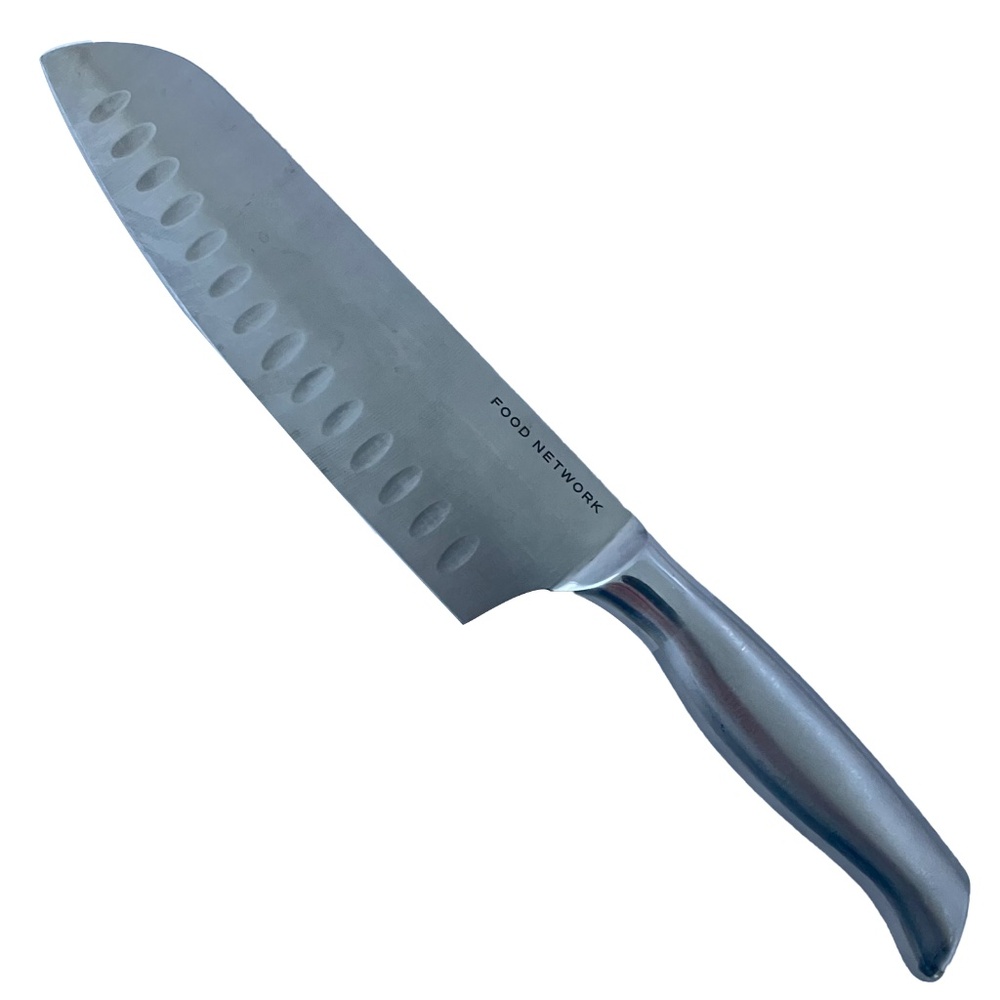 Stainless Steel Santoku Chefs knife by Food Network 7"